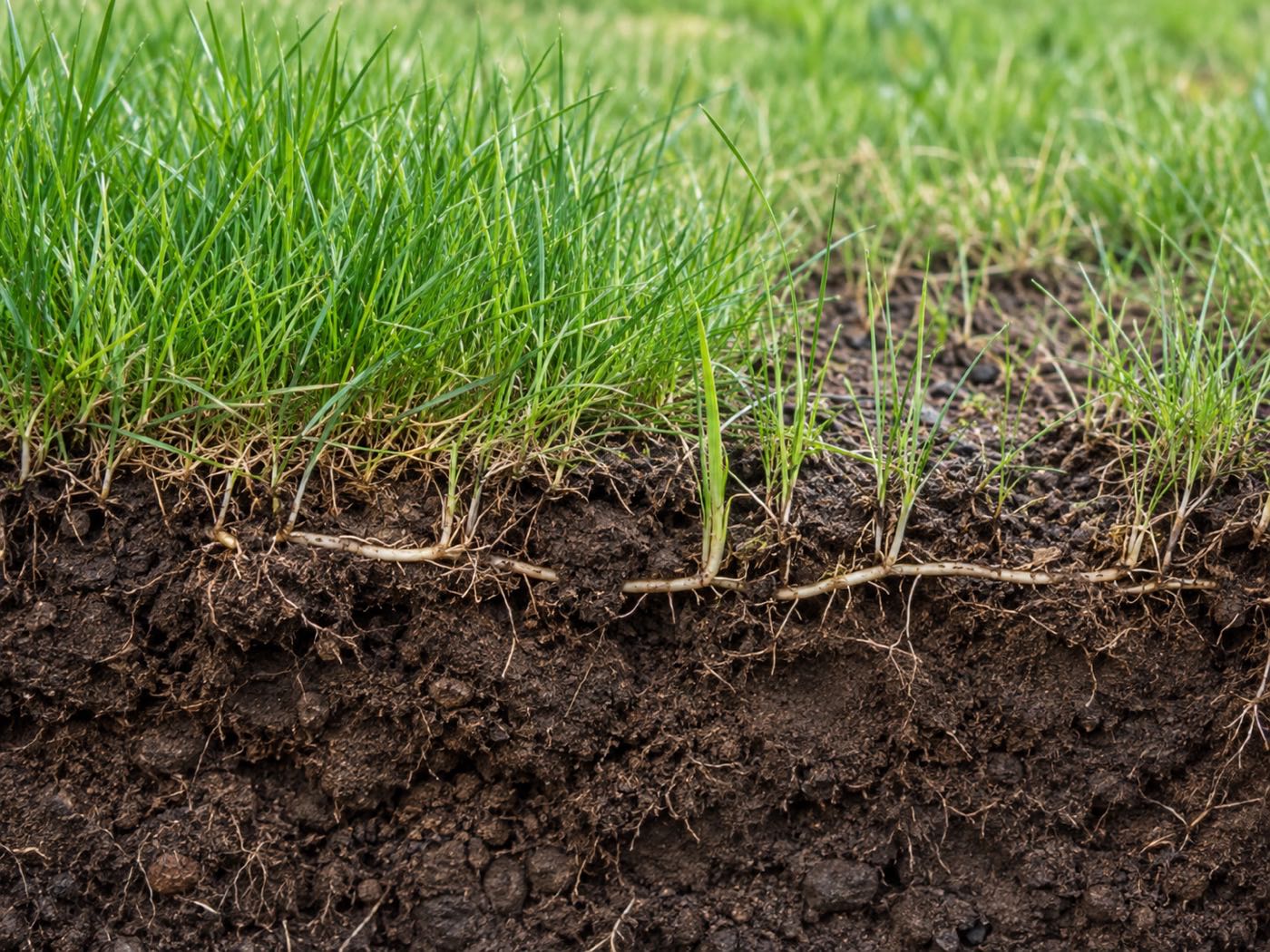 Fine turf spreading sideways into a thin patch